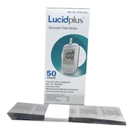 Lucidplus Vidan Diagnostics 2100-050-Blood Glucose & Ketone Test Strips Lucidplus 50 Strips per Pack, Glucose Meter (BX/50)