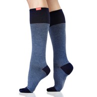 VIM & VIGR Heathered Collection Cotton Compression Socks - Navy & Gray Colors