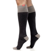 VIM & VIGR Heathered Collection Cotton Compression Socks - Navy & Gray Colors