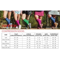 VIM & VIGR Little Stripe Black & Gray Nylon Compression Socks - 30-40 mmHg