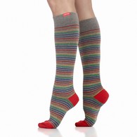 VIM & VIGR Pinstripe ROYGBIV Cotton Compression Socks
