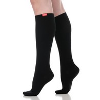 VIM & VIGR Solid Black Cotton Compression Socks