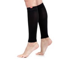 VIM & VIGR Solid Color Nylon Compression Leg Sleeves - Black, Spruce & Pumpkin Spice Colors