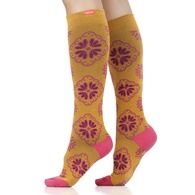 VIM & VIGR Spice Market Turmeric & Magenta Cotton Compression Socks