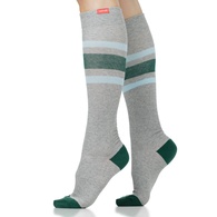VIM & VIGR Vintage Vibes Heathered Gray & Spruce Cotton Compression Socks