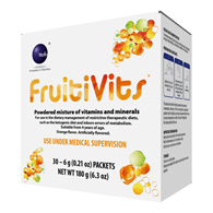FruitiVits Vitaflo USA 812539021414 FruitiVits Powdered Vitamins & Minerals for Restrictive Therapeutic Diets, Orange (BX/30)