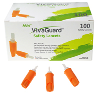 VivaGuard VGL02-382 Safety Lancets - 28 Gauge - Box of 100