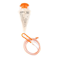 Infinity Orange Zevex INF0100-E-Enteral Feeding Pump Bag Set with Enfit Connector Infinity Orange 100 mL Silicone (EA/1)